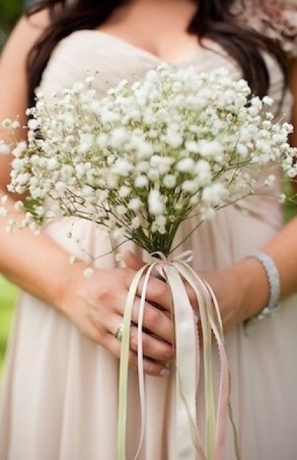 Décoration avec gypsophile