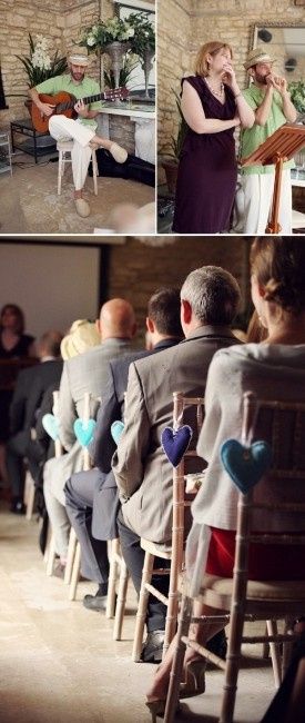 Coeurs en tissu pour les bancs de l'église