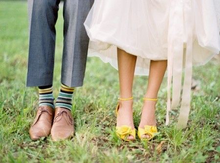 Photos des pieds des mariés