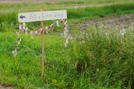 Panneau indicatif de mariage