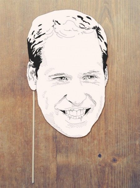 Un masque de kate middleton et du prince william pour votre photobooth !