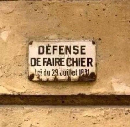 Défense de faire chier