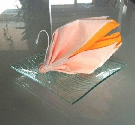 Tutoriel pliage de serviette en forme de cygne