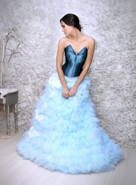 Robes de mariée bleues