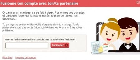 Partagez votre compte mariages.net avec votre partenaire !
