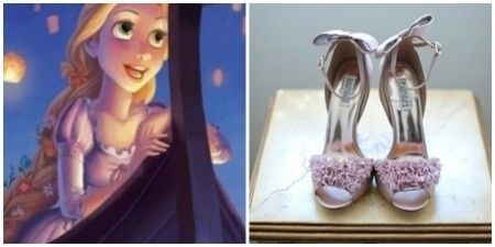 Chaussures de mariée inspirées des princesses Disney
