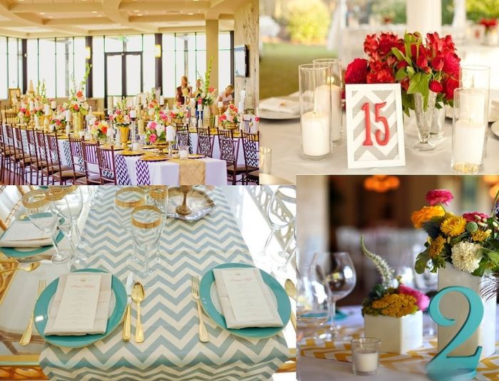 Décoration de mariage avec chevrons