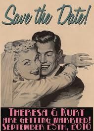 Save the date vintage