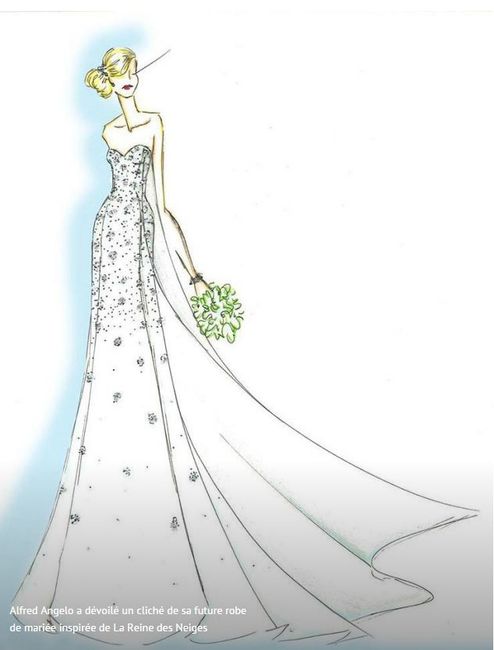 La robe de mariée de la Reine des Neiges