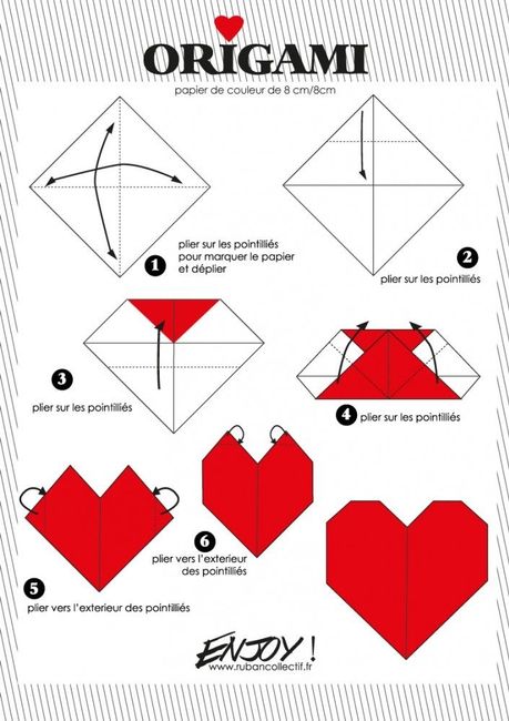 Tutoriel coeur en origami
