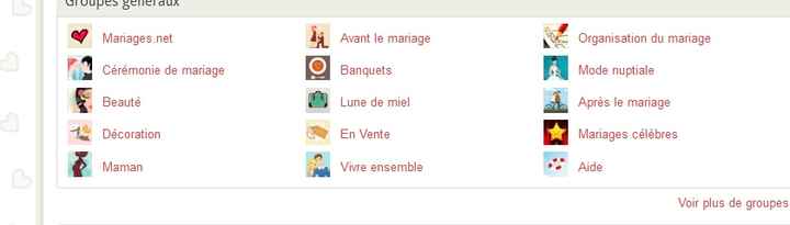 15 groupes de discussion