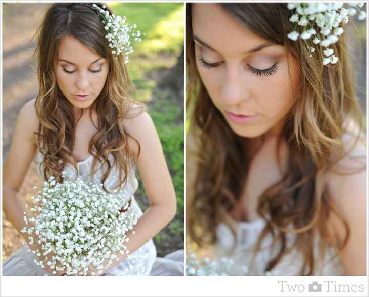 Gypsophile dans les cheveux
