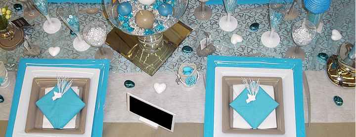 Turquoise gris blanc