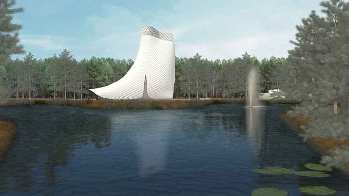 Une église en forme de robe de mariée