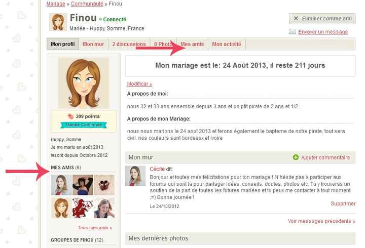Consultez les profils de vos amies