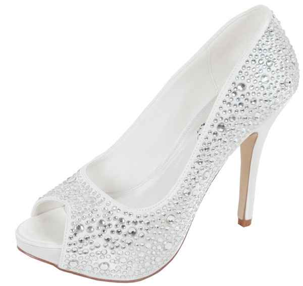 Escarpins de mariée en strass Sarah