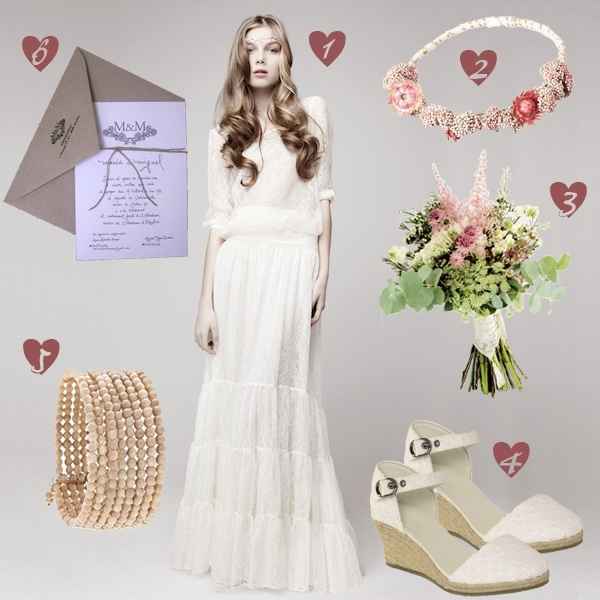 -Look de mariée bohème