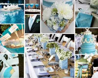Déco turquoise et blanche