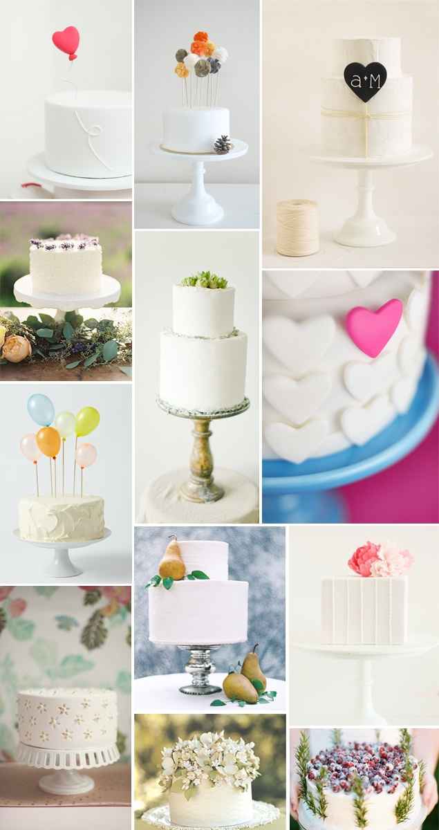 Wedding cake minimalistes