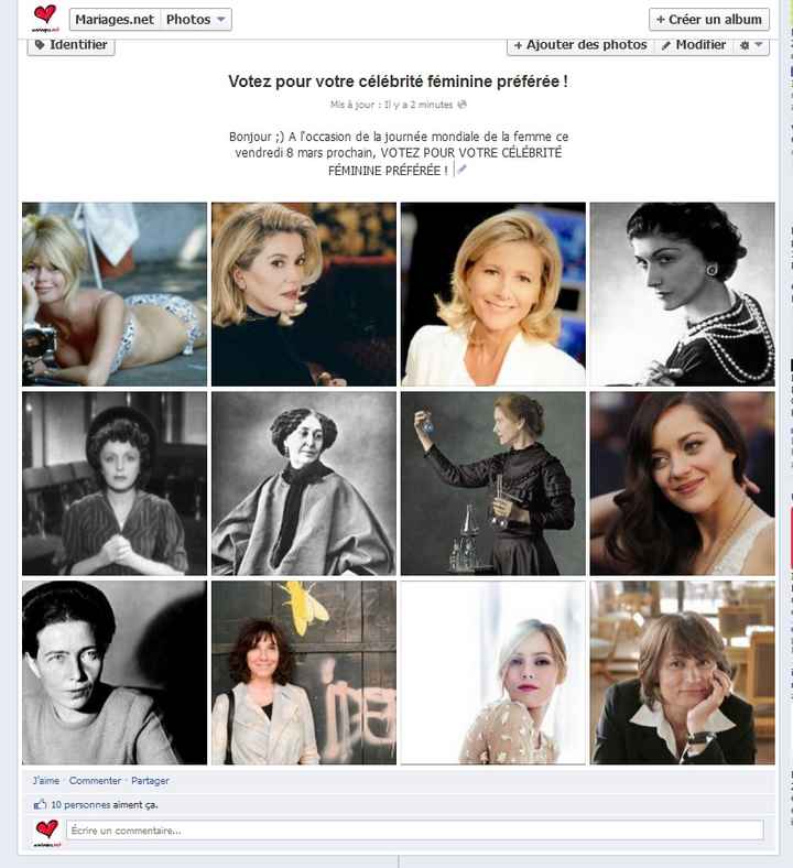 Votez pour votre célébrité féminine préférée !
