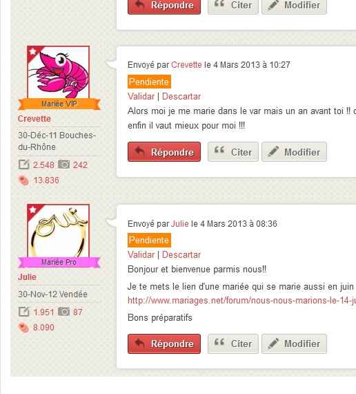 Petite présentation des MH de Mariages.net ;)