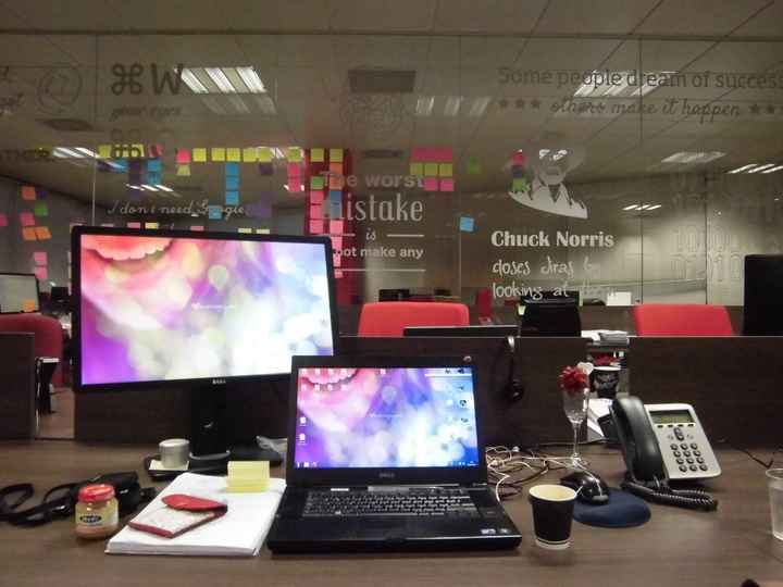 Mon bureau au petit matin