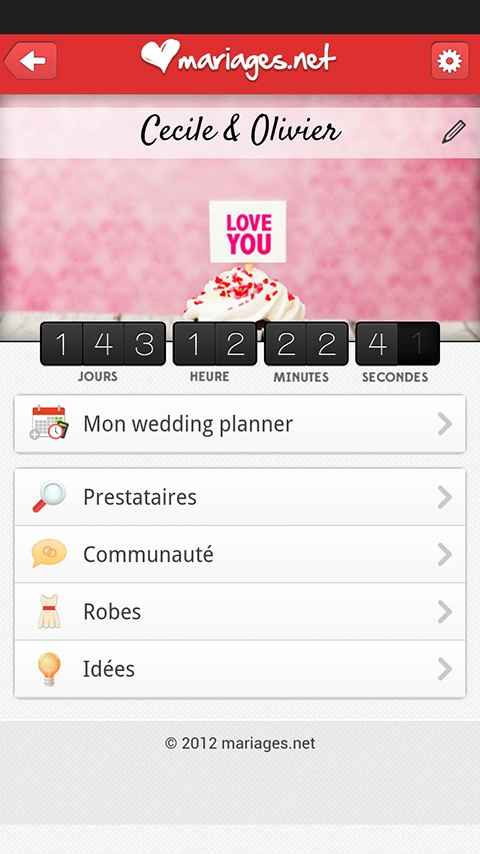 Application iphone et android de mariages.net ! Técléchargez-la !