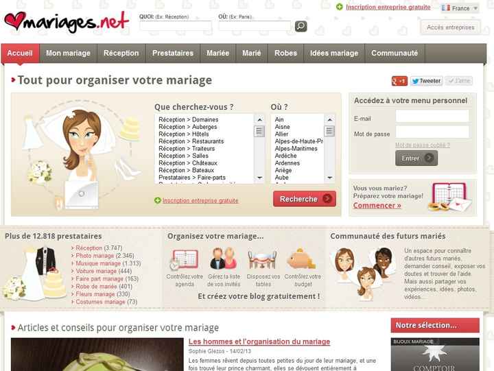 Quels prestataires avez-vous trouvé sur mariages.net ?