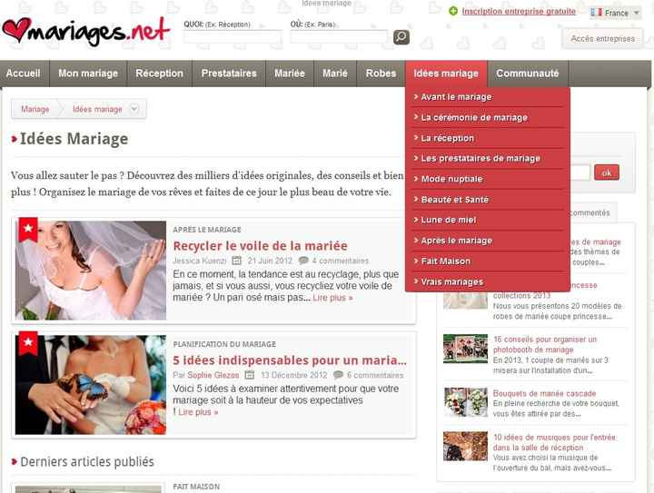 Sondage : Que pensez-vous de nos articles idées et conseils mariage ?