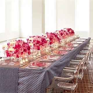 Mariage fushia gris clair blanc !