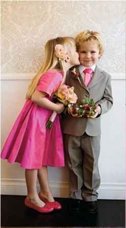 Mariage fushia, blanc et gris