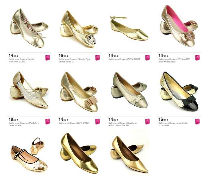 Ballerines dorées