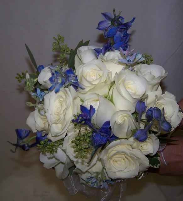 IdÃ©es bouquet blanc et bleu