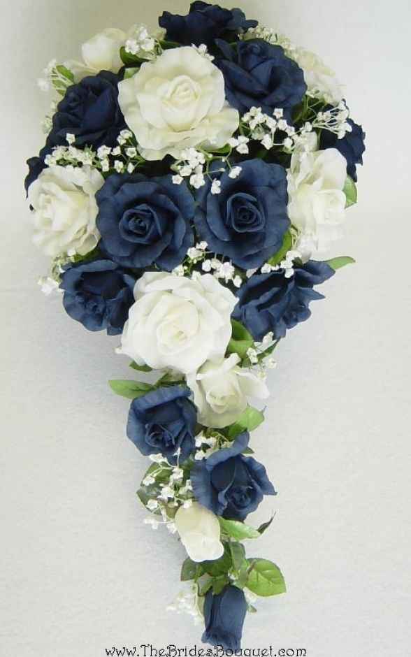 IdÃ©es bouquet blanc et bleu