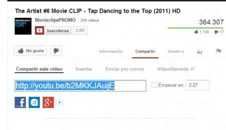 Le lien Youtube est dans PARTAGER