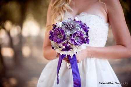 Bouquets de mariée avec des rubans