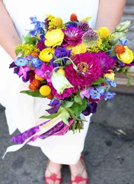 Bouquets de mariée avec des rubans