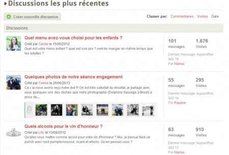 Nouveau : les photos des discussions en vignette !