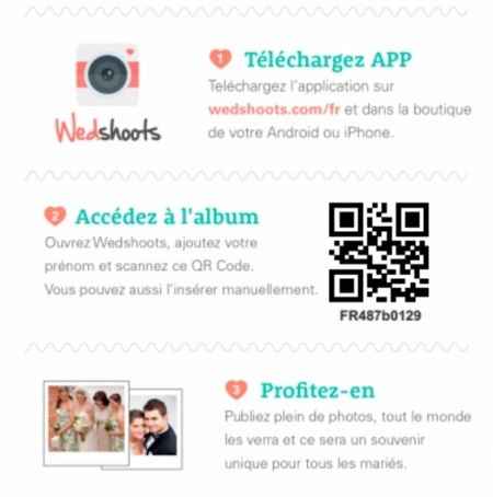 Wedshoots - toutes les photos prises par vos invités réunies dans un seul album