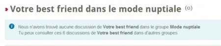 C'est encore plus facile de trouver une discussion !
