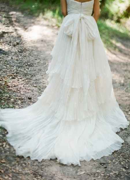 Combien mesure la traine de votre robe de mariée ?