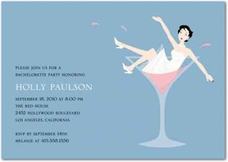 Inspiration graphique pour faire part sur le thème du cocktail
