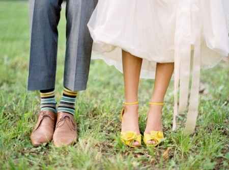 Photos des pieds des mariés