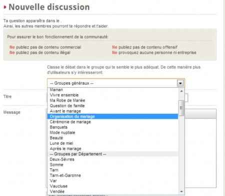 Etape 2 : Création de votre discussion