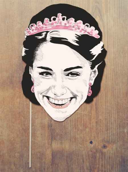 Un masque de kate middleton et du prince william pour votre photobooth !
