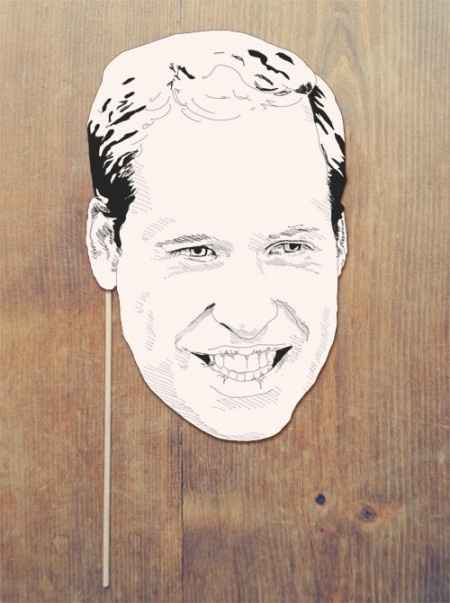 Un masque de kate middleton et du prince william pour votre photobooth !