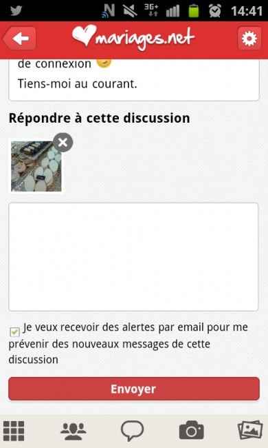 Téléchargement photo depuis l'app d'android