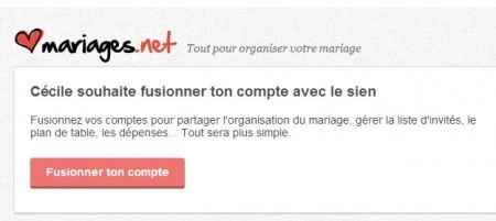 Partagez votre compte mariages.net avec votre partenaire !