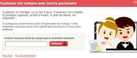 Partagez votre compte mariages.net avec votre partenaire !