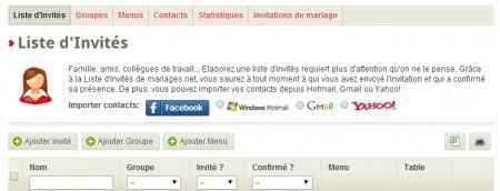 Importez vos contacts Facebook pour faire votre liste d'invités